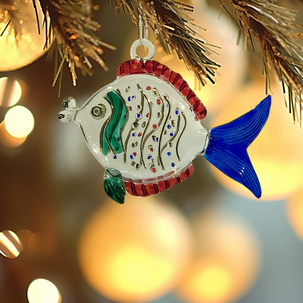Christmas Fish Christmas fish Ornament – Unique Glass Ornaments